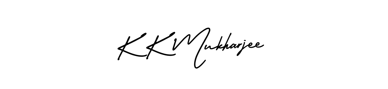 Use a signature maker to create a handwritten signature online. With this signature software, you can design (AmerikaSignatureDemo-Regular) your own signature for name K K Mukharjee. K K Mukharjee signature style 3 images and pictures png