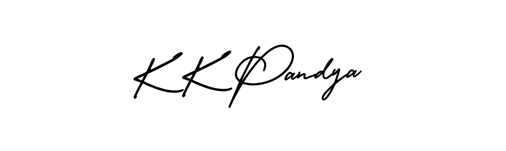 K K Pandya stylish signature style. Best Handwritten Sign (AmerikaSignatureDemo-Regular) for my name. Handwritten Signature Collection Ideas for my name K K Pandya. K K Pandya signature style 3 images and pictures png