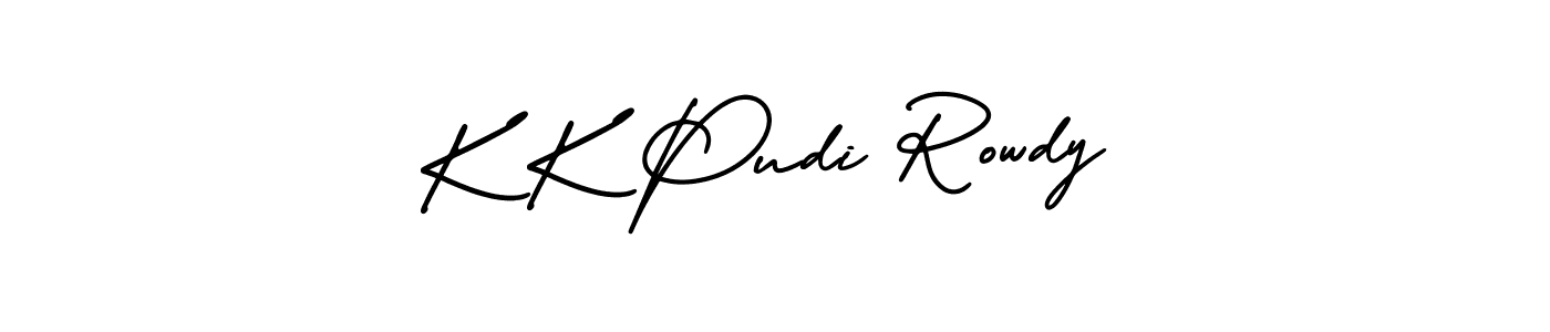 How to make K K Pudi Rowdy signature? AmerikaSignatureDemo-Regular is a professional autograph style. Create handwritten signature for K K Pudi Rowdy name. K K Pudi Rowdy signature style 3 images and pictures png