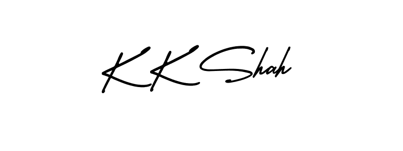 You should practise on your own different ways (AmerikaSignatureDemo-Regular) to write your name (K K Shah) in signature. don't let someone else do it for you. K K Shah signature style 3 images and pictures png