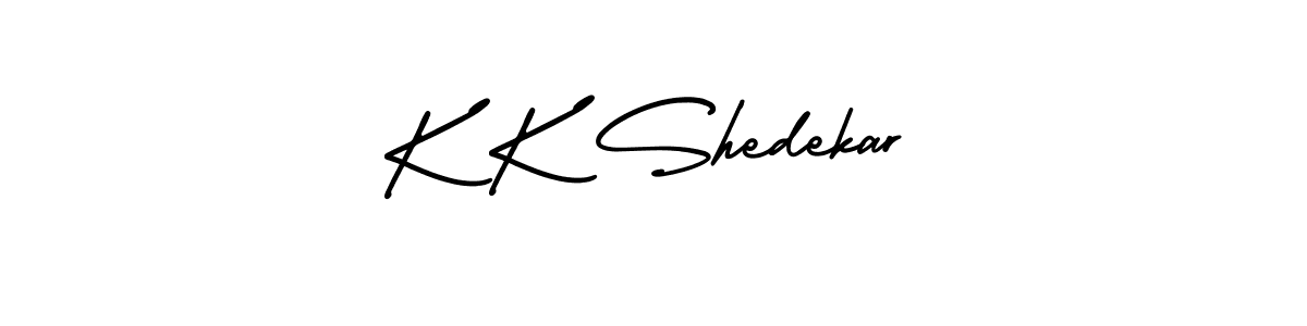 Create a beautiful signature design for name K K Shedekar. With this signature (AmerikaSignatureDemo-Regular) fonts, you can make a handwritten signature for free. K K Shedekar signature style 3 images and pictures png