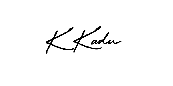 AmerikaSignatureDemo-Regular is a professional signature style that is perfect for those who want to add a touch of class to their signature. It is also a great choice for those who want to make their signature more unique. Get K Kadu name to fancy signature for free. K Kadu signature style 3 images and pictures png