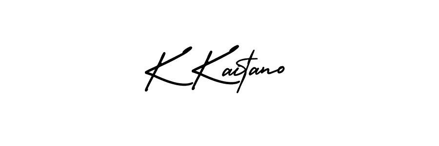 Make a beautiful signature design for name K Kaitano. With this signature (AmerikaSignatureDemo-Regular) style, you can create a handwritten signature for free. K Kaitano signature style 3 images and pictures png