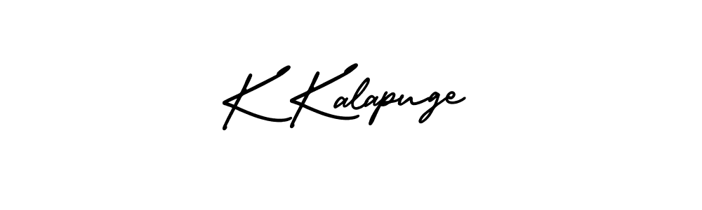 How to make K Kalapuge signature? AmerikaSignatureDemo-Regular is a professional autograph style. Create handwritten signature for K Kalapuge name. K Kalapuge signature style 3 images and pictures png