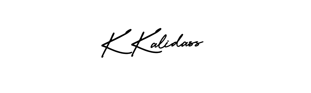 Similarly AmerikaSignatureDemo-Regular is the best handwritten signature design. Signature creator online .You can use it as an online autograph creator for name K Kalidass. K Kalidass signature style 3 images and pictures png