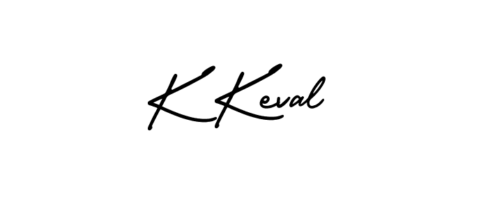 K Keval stylish signature style. Best Handwritten Sign (AmerikaSignatureDemo-Regular) for my name. Handwritten Signature Collection Ideas for my name K Keval. K Keval signature style 3 images and pictures png