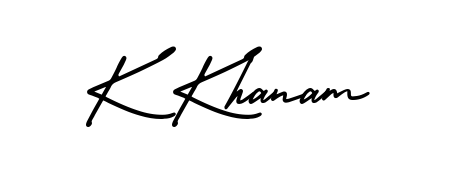Design your own signature with our free online signature maker. With this signature software, you can create a handwritten (AmerikaSignatureDemo-Regular) signature for name K Khanam. K Khanam signature style 3 images and pictures png