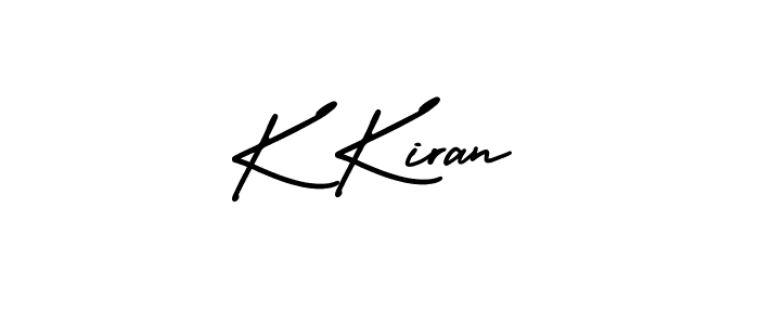 AmerikaSignatureDemo-Regular is a professional signature style that is perfect for those who want to add a touch of class to their signature. It is also a great choice for those who want to make their signature more unique. Get K Kiran name to fancy signature for free. K Kiran signature style 3 images and pictures png