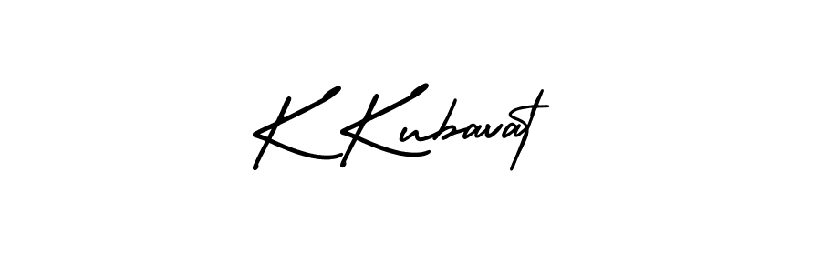 Design your own signature with our free online signature maker. With this signature software, you can create a handwritten (AmerikaSignatureDemo-Regular) signature for name K Kubavat. K Kubavat signature style 3 images and pictures png