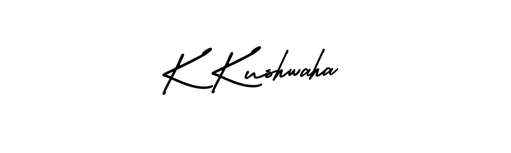 Design your own signature with our free online signature maker. With this signature software, you can create a handwritten (AmerikaSignatureDemo-Regular) signature for name K Kushwaha. K Kushwaha signature style 3 images and pictures png