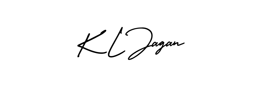 K L Jagan stylish signature style. Best Handwritten Sign (AmerikaSignatureDemo-Regular) for my name. Handwritten Signature Collection Ideas for my name K L Jagan. K L Jagan signature style 3 images and pictures png