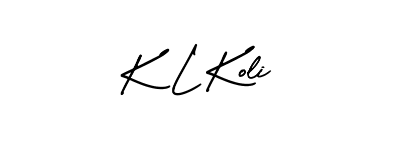 Also we have K L Koli name is the best signature style. Create professional handwritten signature collection using AmerikaSignatureDemo-Regular autograph style. K L Koli signature style 3 images and pictures png