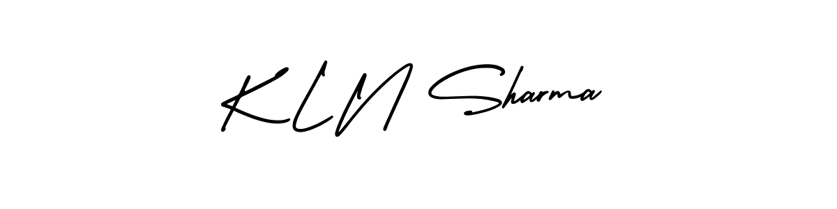 Design your own signature with our free online signature maker. With this signature software, you can create a handwritten (AmerikaSignatureDemo-Regular) signature for name K L N Sharma. K L N Sharma signature style 3 images and pictures png