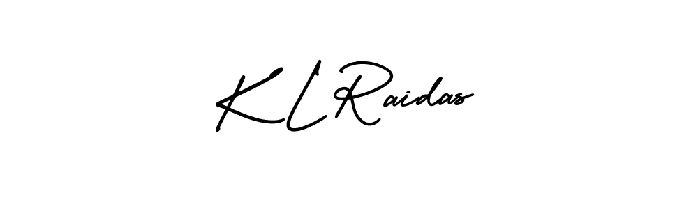 K L Raidas stylish signature style. Best Handwritten Sign (AmerikaSignatureDemo-Regular) for my name. Handwritten Signature Collection Ideas for my name K L Raidas. K L Raidas signature style 3 images and pictures png