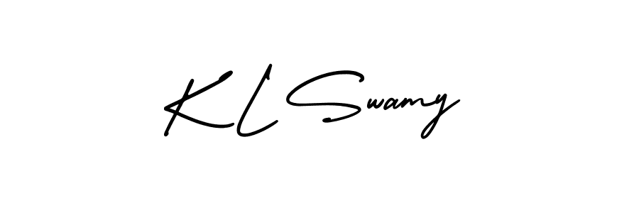 K L Swamy stylish signature style. Best Handwritten Sign (AmerikaSignatureDemo-Regular) for my name. Handwritten Signature Collection Ideas for my name K L Swamy. K L Swamy signature style 3 images and pictures png