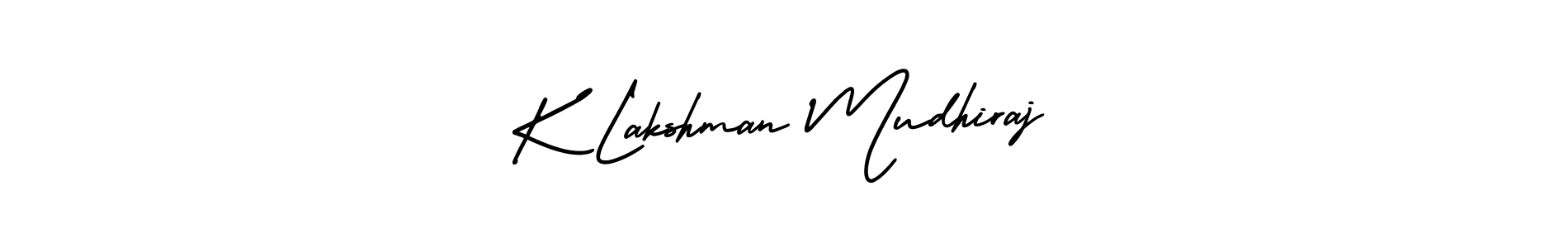 Make a beautiful signature design for name K Lakshman Mudhiraj. With this signature (AmerikaSignatureDemo-Regular) style, you can create a handwritten signature for free. K Lakshman Mudhiraj signature style 3 images and pictures png