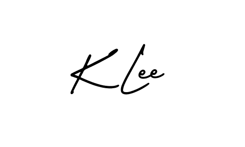 Make a beautiful signature design for name K Lee. With this signature (AmerikaSignatureDemo-Regular) style, you can create a handwritten signature for free. K Lee signature style 3 images and pictures png