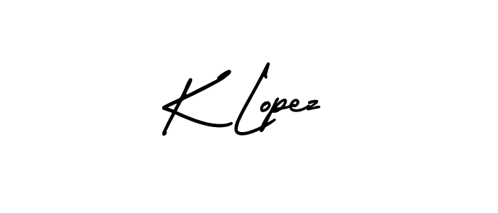 How to make K Lopez signature? AmerikaSignatureDemo-Regular is a professional autograph style. Create handwritten signature for K Lopez name. K Lopez signature style 3 images and pictures png
