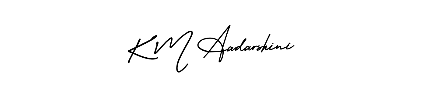 Make a beautiful signature design for name K M Aadarshini. Use this online signature maker to create a handwritten signature for free. K M Aadarshini signature style 3 images and pictures png