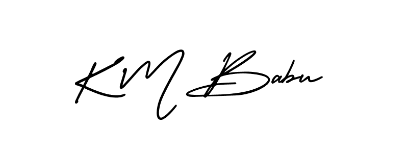 Make a beautiful signature design for name K M Babu. Use this online signature maker to create a handwritten signature for free. K M Babu signature style 3 images and pictures png