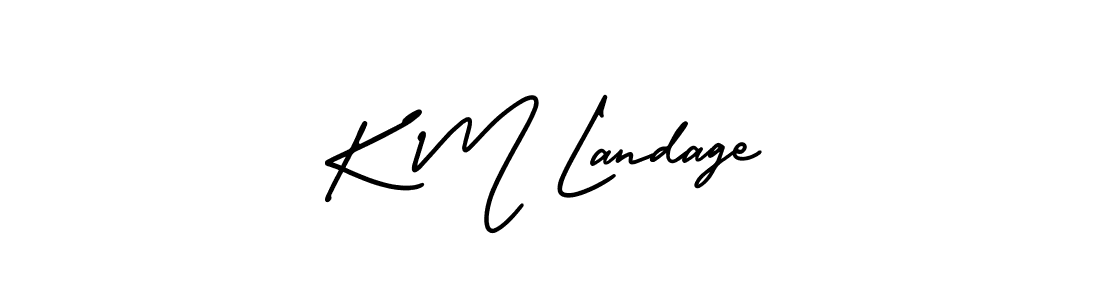 Make a beautiful signature design for name K M Landage. Use this online signature maker to create a handwritten signature for free. K M Landage signature style 3 images and pictures png