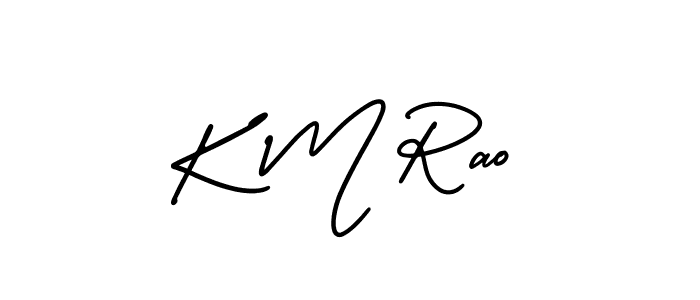 K M Rao stylish signature style. Best Handwritten Sign (AmerikaSignatureDemo-Regular) for my name. Handwritten Signature Collection Ideas for my name K M Rao. K M Rao signature style 3 images and pictures png