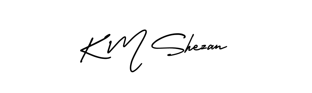 if you are searching for the best signature style for your name K M Shezan. so please give up your signature search. here we have designed multiple signature styles  using AmerikaSignatureDemo-Regular. K M Shezan signature style 3 images and pictures png