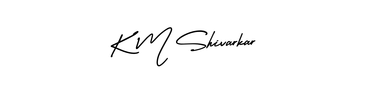 K M Shivarkar stylish signature style. Best Handwritten Sign (AmerikaSignatureDemo-Regular) for my name. Handwritten Signature Collection Ideas for my name K M Shivarkar. K M Shivarkar signature style 3 images and pictures png