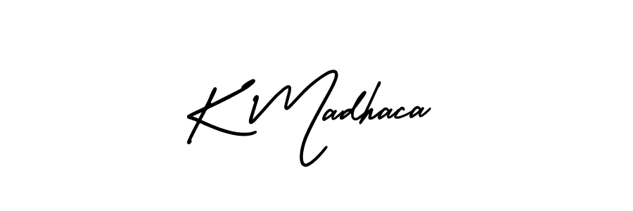 How to make K Madhaca signature? AmerikaSignatureDemo-Regular is a professional autograph style. Create handwritten signature for K Madhaca name. K Madhaca signature style 3 images and pictures png