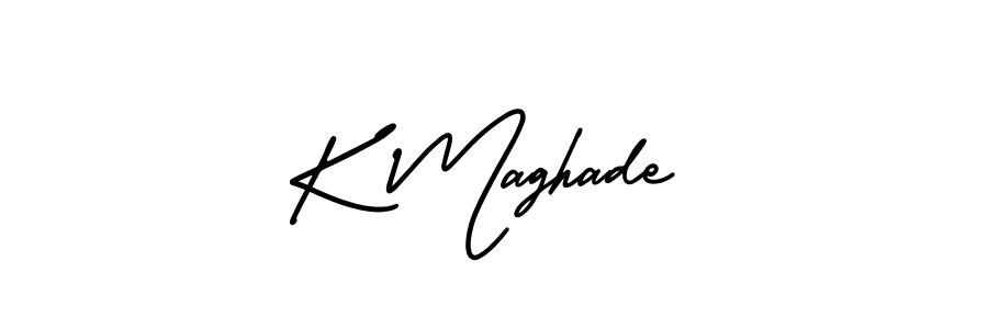 Design your own signature with our free online signature maker. With this signature software, you can create a handwritten (AmerikaSignatureDemo-Regular) signature for name K Maghade. K Maghade signature style 3 images and pictures png