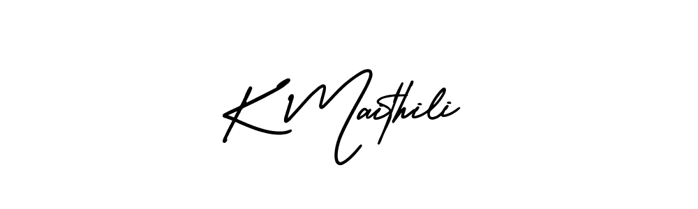 if you are searching for the best signature style for your name K Maithili. so please give up your signature search. here we have designed multiple signature styles  using AmerikaSignatureDemo-Regular. K Maithili signature style 3 images and pictures png