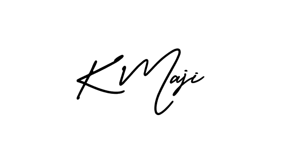 Use a signature maker to create a handwritten signature online. With this signature software, you can design (AmerikaSignatureDemo-Regular) your own signature for name K Maji. K Maji signature style 3 images and pictures png