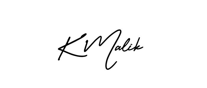 K Malik stylish signature style. Best Handwritten Sign (AmerikaSignatureDemo-Regular) for my name. Handwritten Signature Collection Ideas for my name K Malik. K Malik signature style 3 images and pictures png