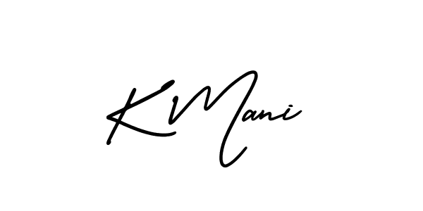 AmerikaSignatureDemo-Regular is a professional signature style that is perfect for those who want to add a touch of class to their signature. It is also a great choice for those who want to make their signature more unique. Get K Mani name to fancy signature for free. K Mani signature style 3 images and pictures png