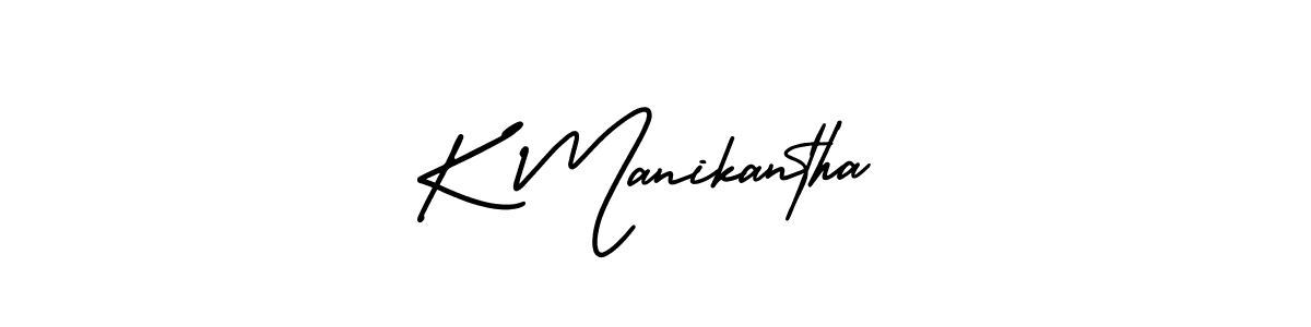 Use a signature maker to create a handwritten signature online. With this signature software, you can design (AmerikaSignatureDemo-Regular) your own signature for name K Manikantha. K Manikantha signature style 3 images and pictures png