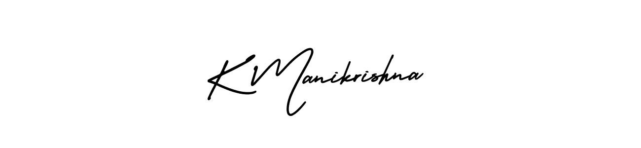 AmerikaSignatureDemo-Regular is a professional signature style that is perfect for those who want to add a touch of class to their signature. It is also a great choice for those who want to make their signature more unique. Get K Manikrishna name to fancy signature for free. K Manikrishna signature style 3 images and pictures png