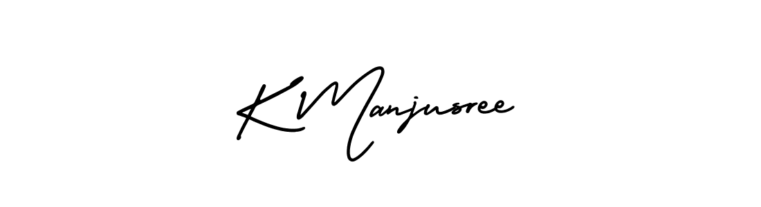 Also You can easily find your signature by using the search form. We will create K Manjusree name handwritten signature images for you free of cost using AmerikaSignatureDemo-Regular sign style. K Manjusree signature style 3 images and pictures png