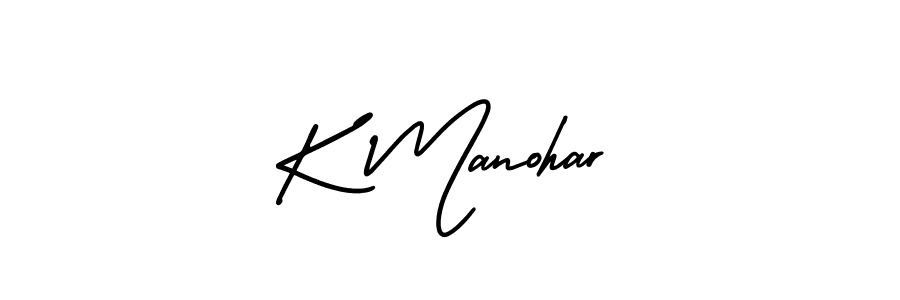 AmerikaSignatureDemo-Regular is a professional signature style that is perfect for those who want to add a touch of class to their signature. It is also a great choice for those who want to make their signature more unique. Get K Manohar name to fancy signature for free. K Manohar signature style 3 images and pictures png