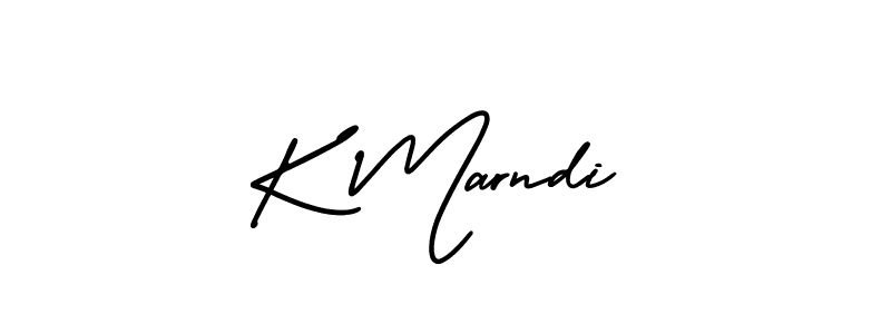 Create a beautiful signature design for name K Marndi. With this signature (AmerikaSignatureDemo-Regular) fonts, you can make a handwritten signature for free. K Marndi signature style 3 images and pictures png