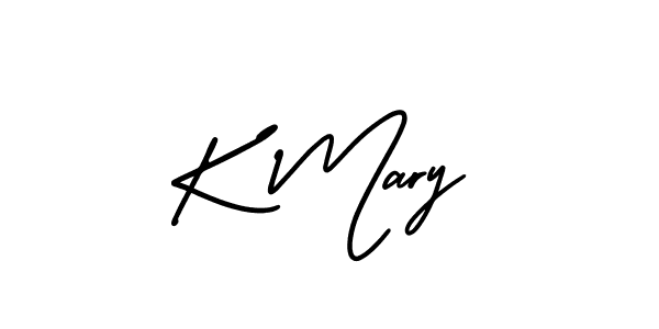 K Mary stylish signature style. Best Handwritten Sign (AmerikaSignatureDemo-Regular) for my name. Handwritten Signature Collection Ideas for my name K Mary. K Mary signature style 3 images and pictures png