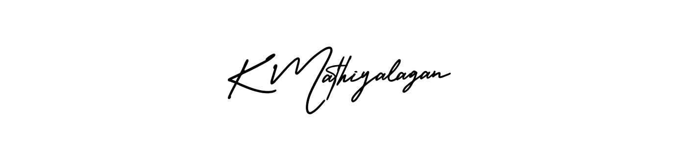 The best way (AmerikaSignatureDemo-Regular) to make a short signature is to pick only two or three words in your name. The name K Mathiyalagan include a total of six letters. For converting this name. K Mathiyalagan signature style 3 images and pictures png