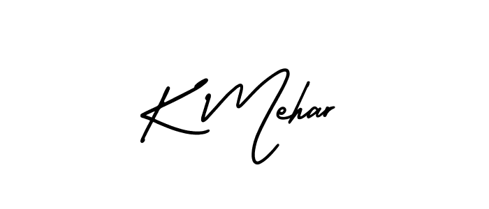 Similarly AmerikaSignatureDemo-Regular is the best handwritten signature design. Signature creator online .You can use it as an online autograph creator for name K Mehar. K Mehar signature style 3 images and pictures png