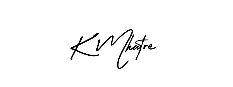 AmerikaSignatureDemo-Regular is a professional signature style that is perfect for those who want to add a touch of class to their signature. It is also a great choice for those who want to make their signature more unique. Get K Mhatre name to fancy signature for free. K Mhatre signature style 3 images and pictures png