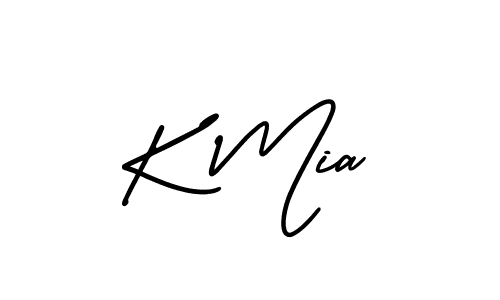 Create a beautiful signature design for name K Mia. With this signature (AmerikaSignatureDemo-Regular) fonts, you can make a handwritten signature for free. K Mia signature style 3 images and pictures png