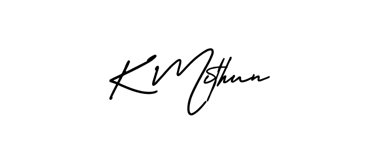 How to make K Mithun signature? AmerikaSignatureDemo-Regular is a professional autograph style. Create handwritten signature for K Mithun name. K Mithun signature style 3 images and pictures png