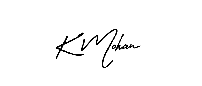 K Mohan stylish signature style. Best Handwritten Sign (AmerikaSignatureDemo-Regular) for my name. Handwritten Signature Collection Ideas for my name K Mohan. K Mohan signature style 3 images and pictures png