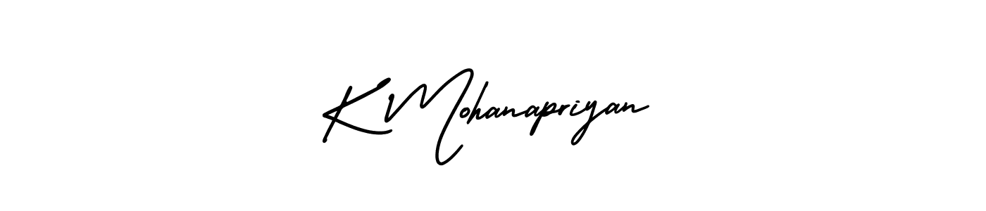 Make a short K Mohanapriyan signature style. Manage your documents anywhere anytime using AmerikaSignatureDemo-Regular. Create and add eSignatures, submit forms, share and send files easily. K Mohanapriyan signature style 3 images and pictures png