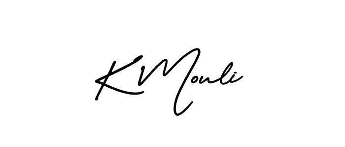Use a signature maker to create a handwritten signature online. With this signature software, you can design (AmerikaSignatureDemo-Regular) your own signature for name K Mouli. K Mouli signature style 3 images and pictures png