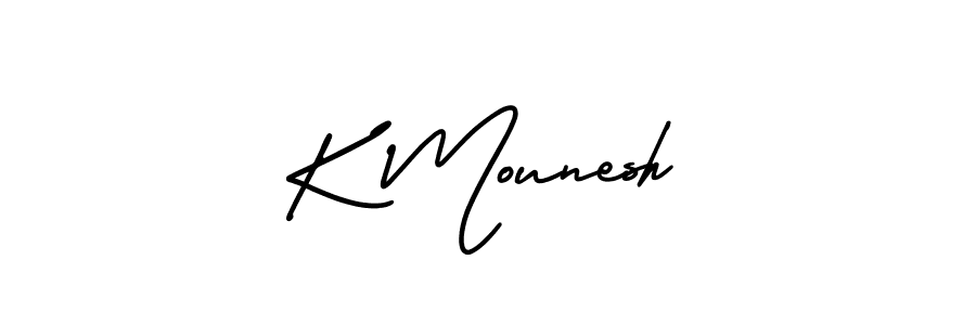 Best and Professional Signature Style for K Mounesh. AmerikaSignatureDemo-Regular Best Signature Style Collection. K Mounesh signature style 3 images and pictures png