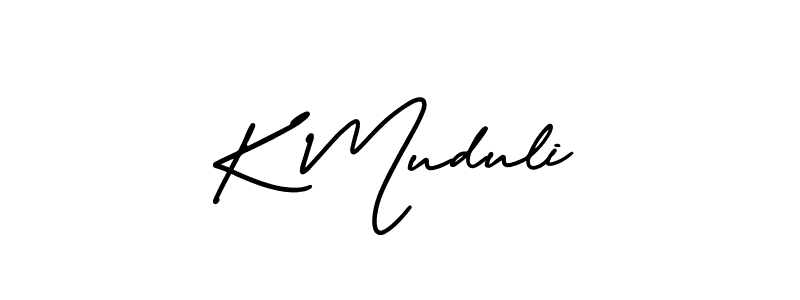 How to Draw K Muduli signature style? AmerikaSignatureDemo-Regular is a latest design signature styles for name K Muduli. K Muduli signature style 3 images and pictures png